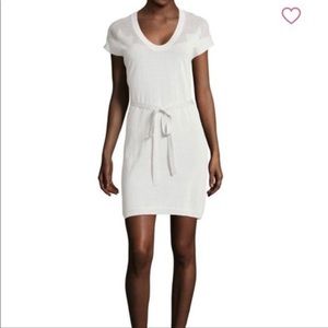 Zadig & Voltaire White Metallic Belted Knit Dress Medium